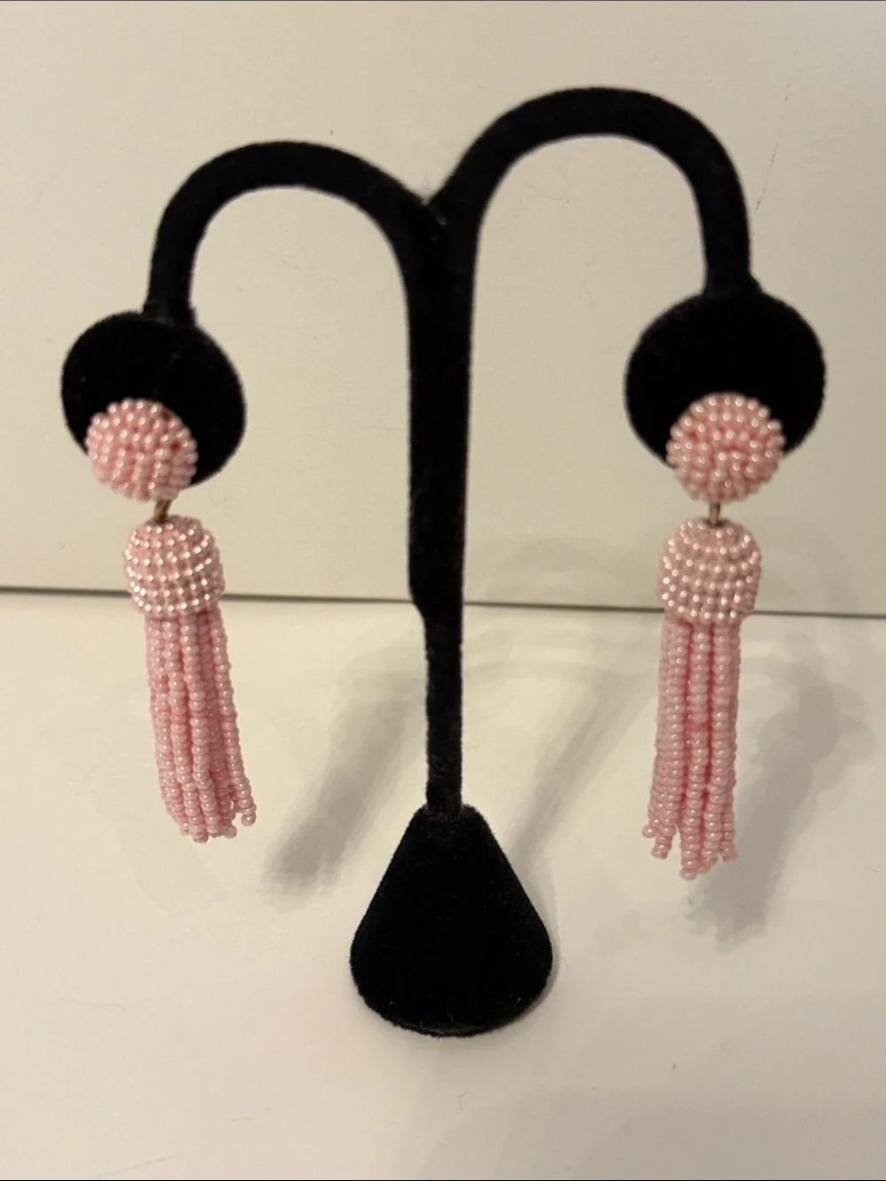 J. CREW EARRINGS PINK SEED BEADS STRANDS POST PIERCED DANGLE